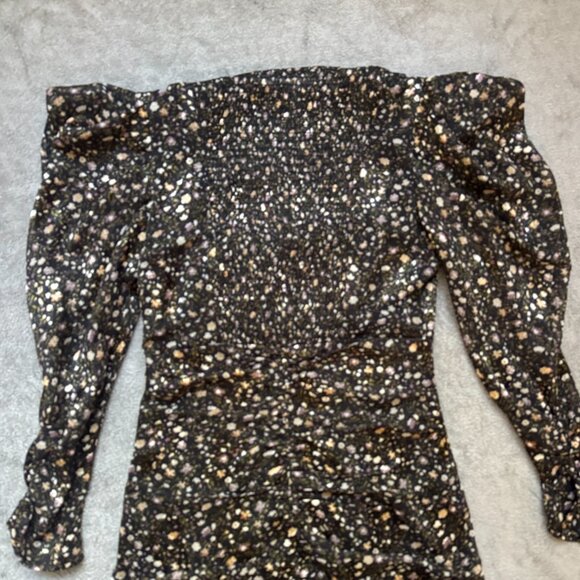 ASTR The Label Victoria Long Sleeve Dress Black Blush Floral Size Medium - Picture 6 of 6